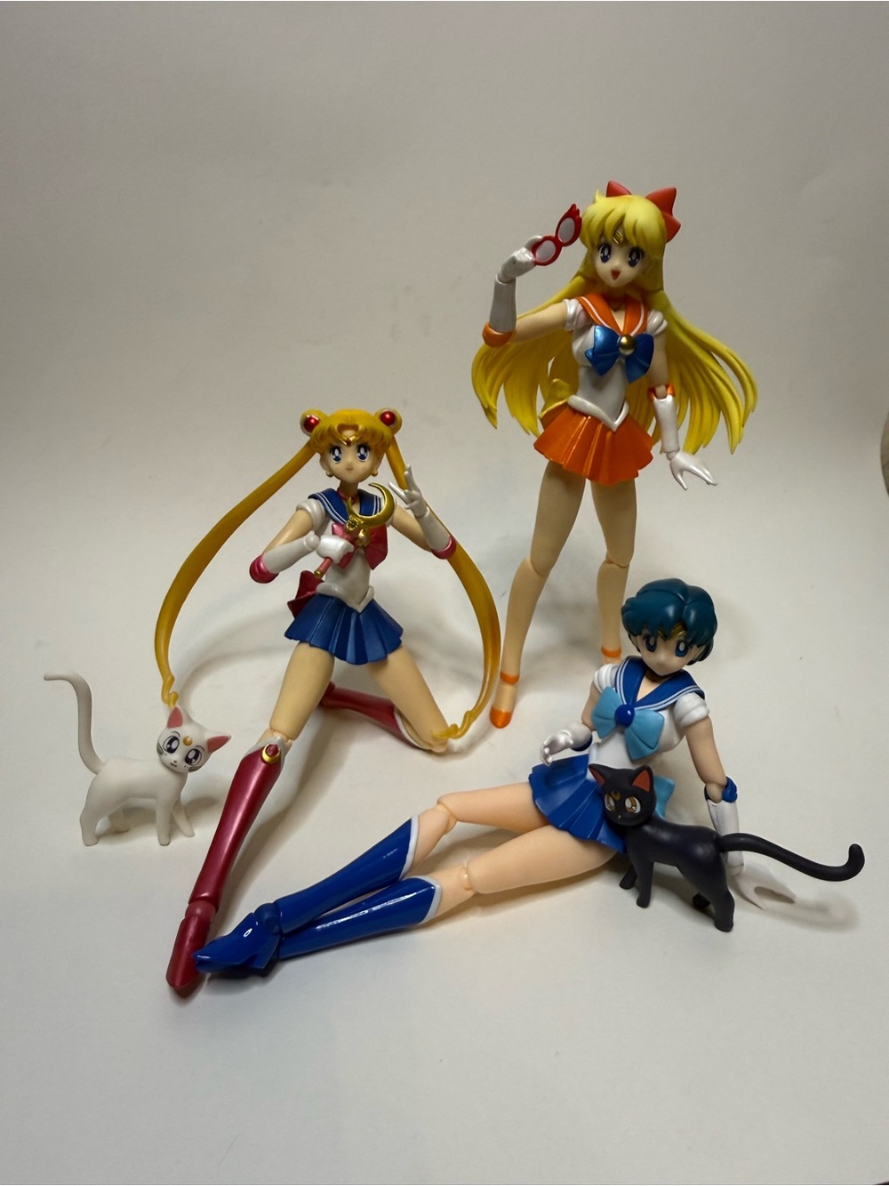 Posable Sailor Moon Figures Sailor Moon Sailor Mercury and Sailor Venus
